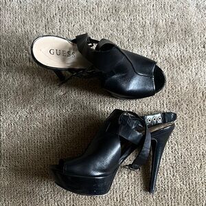 GUESS Black Women's Heeled Sandals